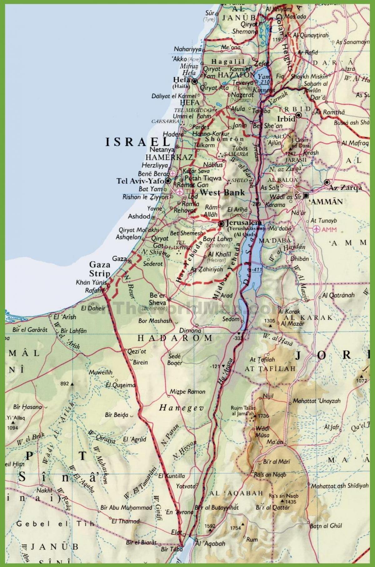 Ізраїль карта 