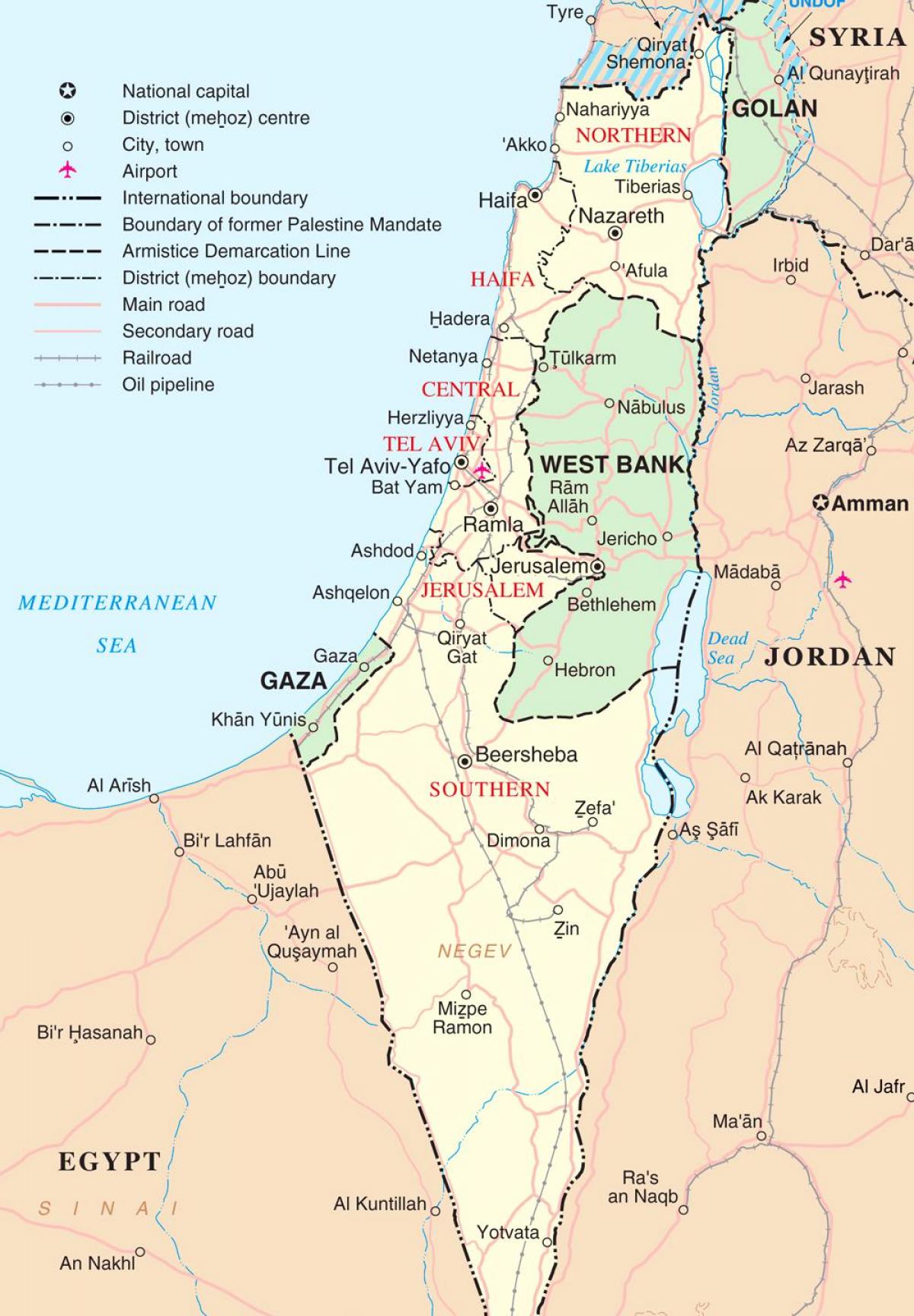 туристична карта Ізраїлю