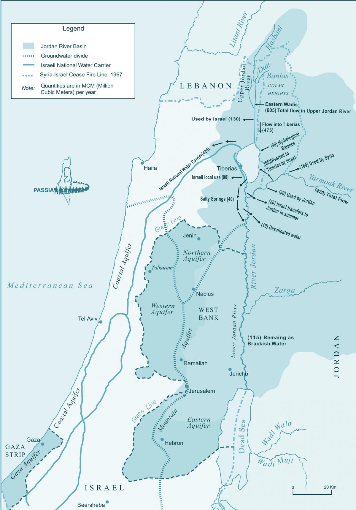 карта річки Ізраїлю 