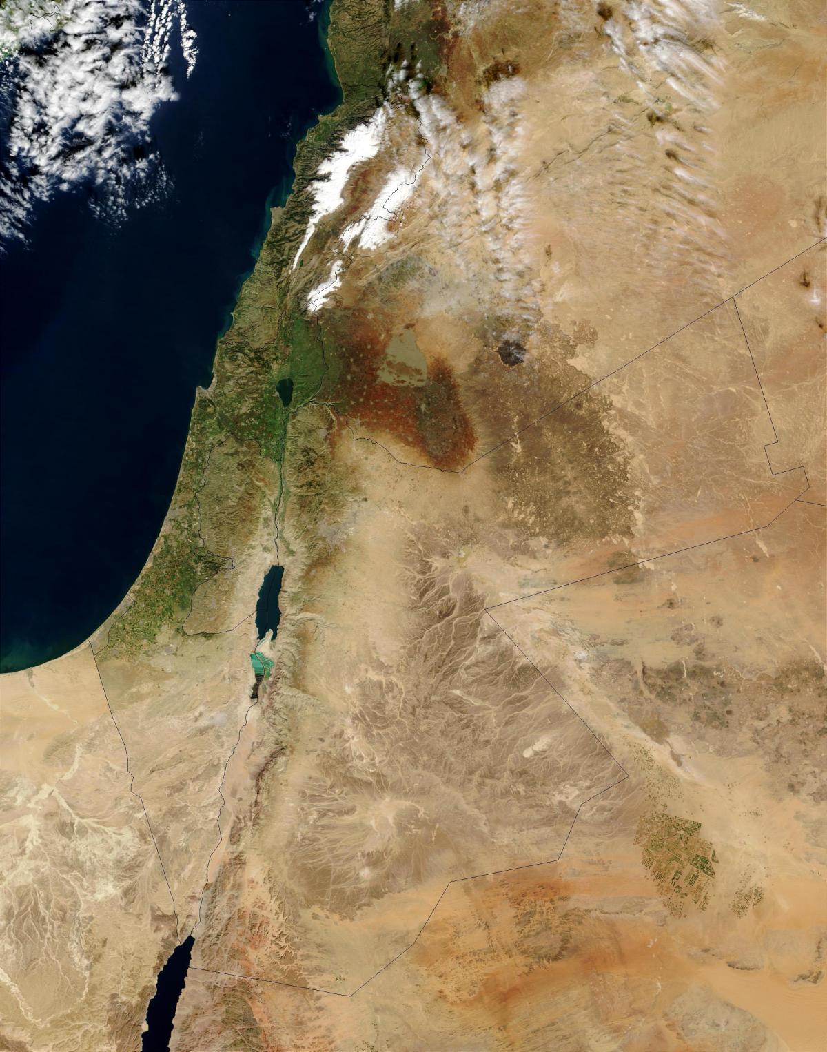 супутникова карта Ізраїлю 
