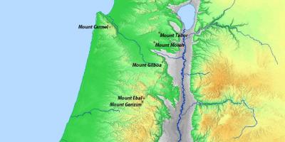 Мапа Ізраїлю гори