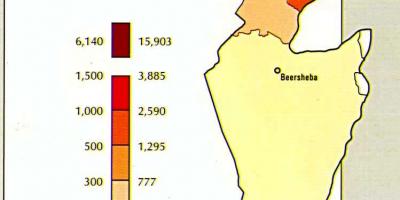 Мапа Ізраїлю населення