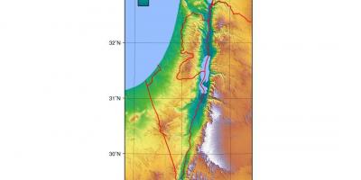 Мапа Ізраїлю висоті